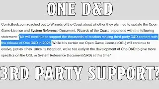 WotC/D&D Clarifies Support for 3rd Party Content in One D&D | Nerd Immersion