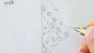 Persian illumination tutorials by Maryam Nadimi #tazhib #tezhip #زخرفه