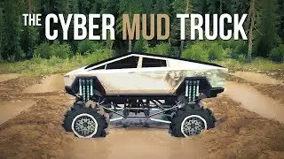 Tesla Cyber Mud Truck - First Drive & Off-Road Testing! (Spintires MudRunner Mods)