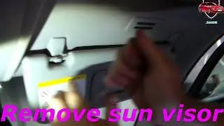 BMW x3 F25 sun visor (sunshade) removal
