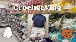 Crochet Vlog | Making My Halloween Costume and Yarn  Shopping