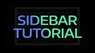 Sidebar | Yeco Tutorial
