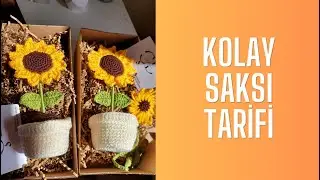 BEST SELLING KNITTING FLOWER POT MODEL / EASY AMIGURUMI FLOWER POT RECIPE