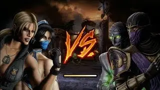 Mortal Kombat 9 - Sonya & Kitana vs Rain & Ermac
