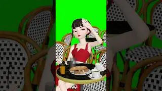 Greenscreen Animasi sedang Nongkrong Santai II 