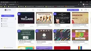 Acceso genially y elección de plantilla
