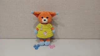 Игрушки амигуруми. Лисичка "Цветочек" крючком (fox crochet)
