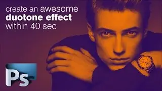 How to Create a Duotone Effect in Photoshop less than 40 Sec