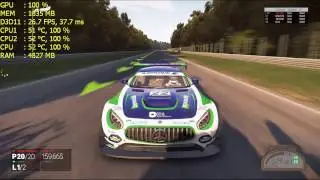 Project CARS on GTX 1050 Ti 4gb RAM Intel Pentium G4500 Ultra Settings