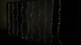 Гирлянда штора светодиодная / тонкие нити