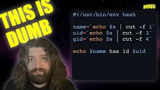 Bash `read` command instead of `cut` and `tr` - You Suck at Programming 