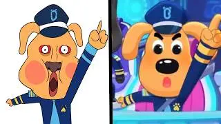 sheriff labrador grow vines draw face- funny drawing meme