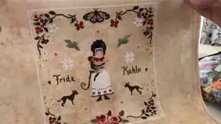 Вышивка крестиком. Готовая работа Viva la Frida, покупки и маячки для ножниц