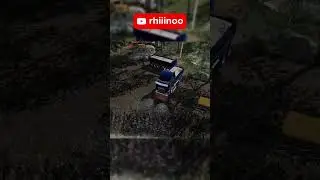 truck and dog dropping off some gravel #farmingsimulator