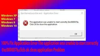 The application was unable to start correctly 0xc000007b,click ok close application