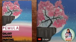 PEMULA || LUKISAN GALAXY KANVAS PAINTING