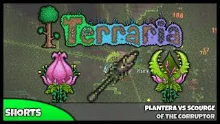 Terraria 1.2.3 || Boss Battles - Plantera VS Scourge Of The Corruptor