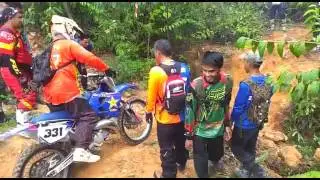 Motocross crossing hole
