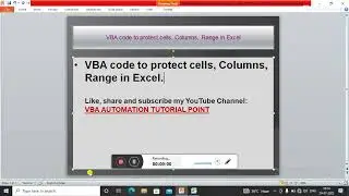 VBA code to protect cells, column or range in Excel | see discription for specific ranges, cols,rang