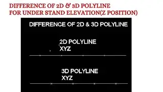 Diff of 2d and 3d polyline autocad