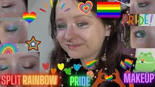 Split Rainbow Pride Flag Eyeshadow! -  Madalada Munden