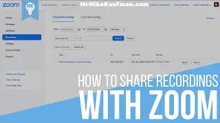How to Share Recorded Zoom Videos