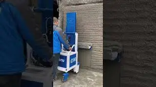 Wall plastering and finishing machine