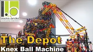 The Depot: Knex Ball Machine with a Construction Site Theme -- At Blocks to Bricks Museum