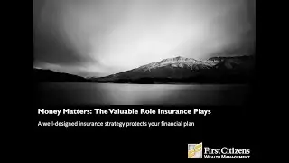 Money Matters - The Valuable Role Insurance Plays