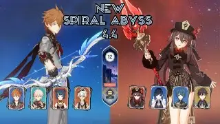 First try C0 International Childe & C0 Hu Tao Double Hydro spiral abyss 4.4 floor 12 game play