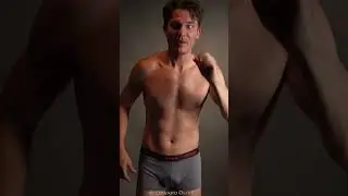 Male underwear fashion model posing for casting how to do it with photographer in audition Madrid