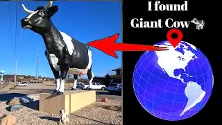 Giant Cow 🐄 Sculpture found on Google Earth #fineearthexplore