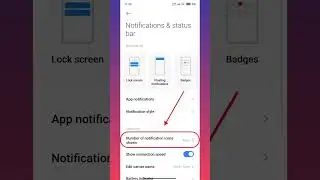 Change number of notifications on status bar 