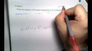Introduction to the Equation of a Sphere