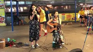 情人/真的愛你/冷雨夜/後來/只想一生跟你走(Cover by 海鷗組合) @ 尖沙咀碼頭 Busking 2018/06/07