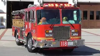 LACoFD Engine 118 & Squad 118 Responding