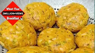 आटे का इतना टेस्टी और आसान नाश्ता वो भी बिना तले की आप रोज बनाकर खाएंगे | Gehu Aata Dhokla Recipe
