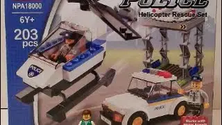 Construction Toy Dude: Review #4 Oxford Police Helicopter Rescue Set