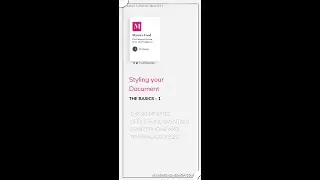 Styling in Microsoft word Mobile - part 1