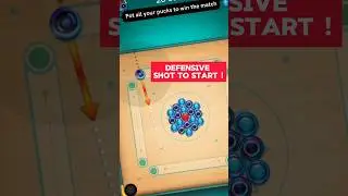 Difficult Finish on a defence break 🔥 #carrom #carrompool #shorts