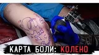 КАРТА БОЛИ: КОЛЕНО — Тату Череп в два мастера