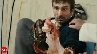Wikus reaction when he saw his arm scene - District 9