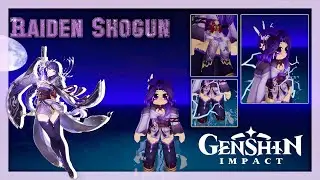 Roblox Genshin Impact Cosplay: RAIDEN SHOGUN🌸 Outfit