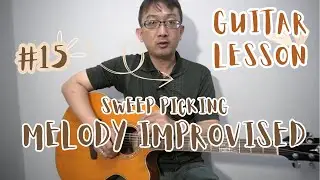 Improvised melody using sweep picking technique
