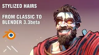 Stylized Hairs, from classic to new 3.3 geometry nodes tool - Blender tutorial