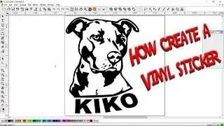 Cutting a vinyl sticker start to finish.