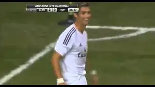 Cristiano Ronaldo scored AMAZING No Look GOAL [Real Madrid 2 0 Inter Milan] 10.8.2013 Friendly