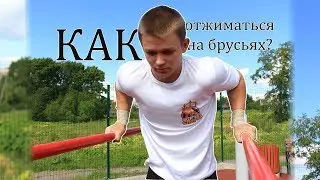 Как ОТЖИМАТЬСЯ на БРУСЬЯХ? Как НАУЧИТЬСЯ отжиматься на брусьях?