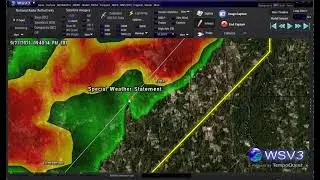 WSV3 V5.5 BETA- Real-time moving extrapolation of NWS tracking object vectors in polygon warnings