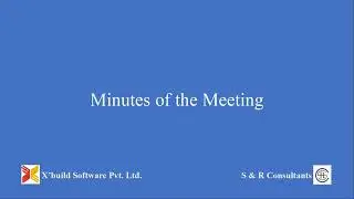 MINUTES OF MEETING  | S&R CONSULTANTS